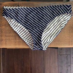 Athleta reversible stripe bikini bottoms S